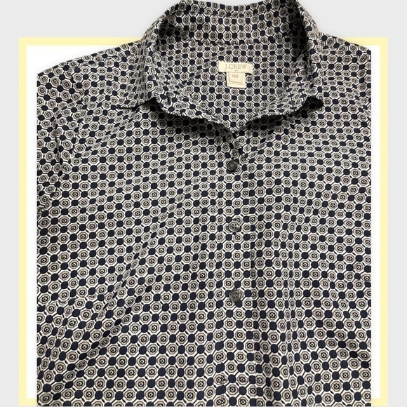 J CREW Collared Print Pattern Sack Dress Size 00 - Picture 3 of 6